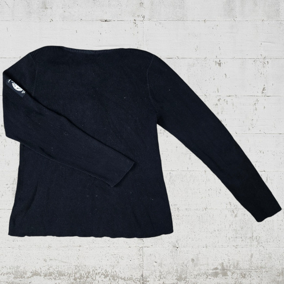 90s Vintage Ralph Lauren Black MCMLXVII Racing Team Half Zip Sweater Size XL - Picture 8 of 9